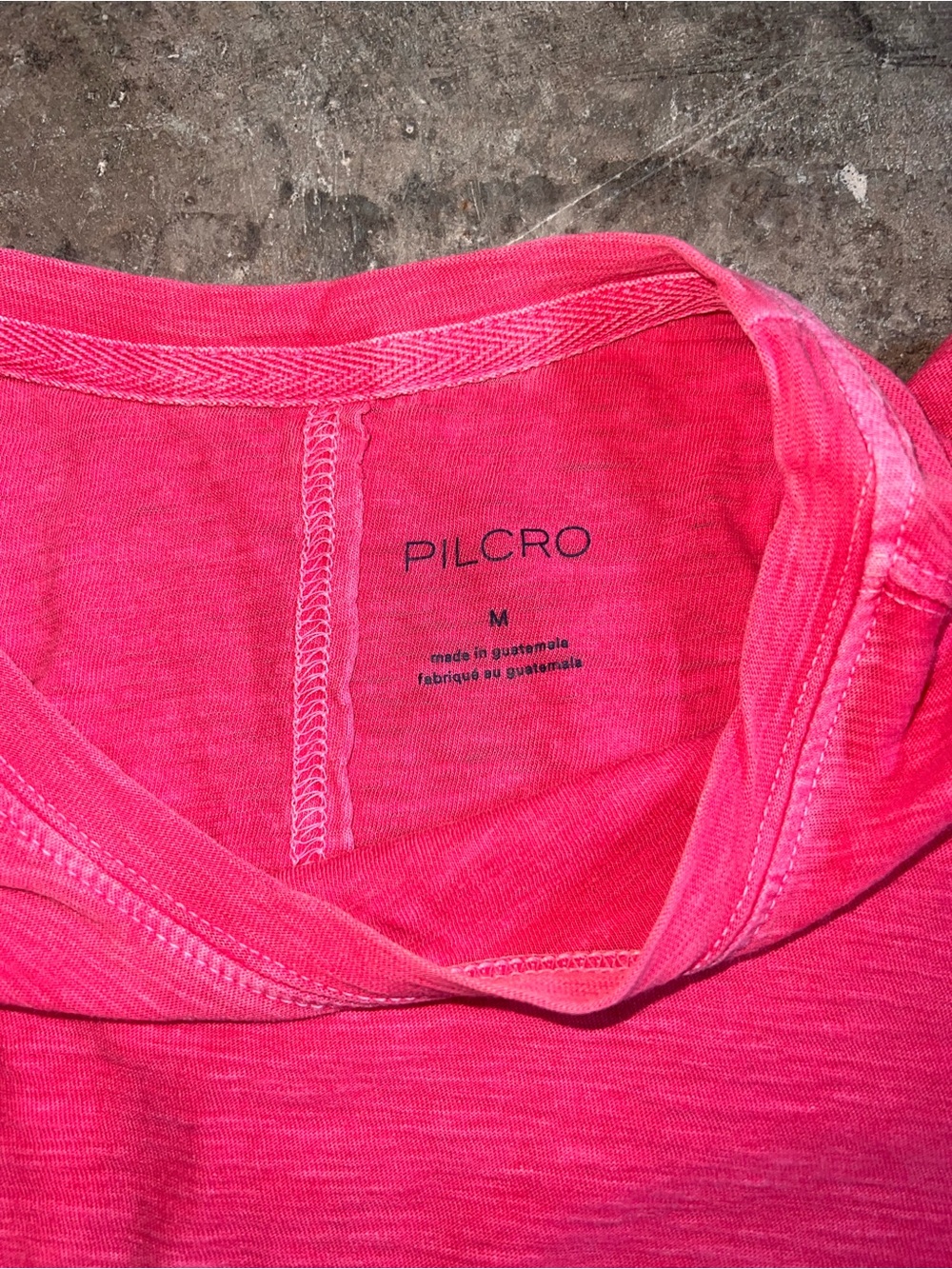 2 Anthropologie Pilcro Bennie Cotton Slub Crew Neck Tees – Pink & Blue Size M - Picture 3 of 10